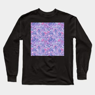 Very peri swirly flowers Long Sleeve T-Shirt